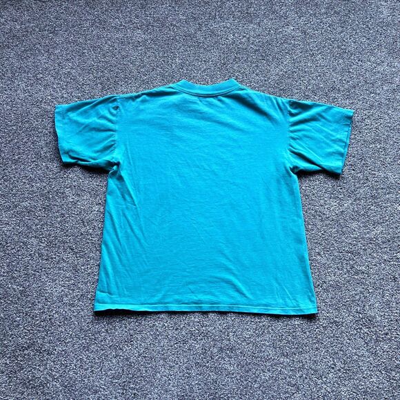 VINTAGE ONEITA CAPE COD GRAPHIC T-SHIRT TURQUOISE USA MEDIUM WOMENS - Picture 4 of 6